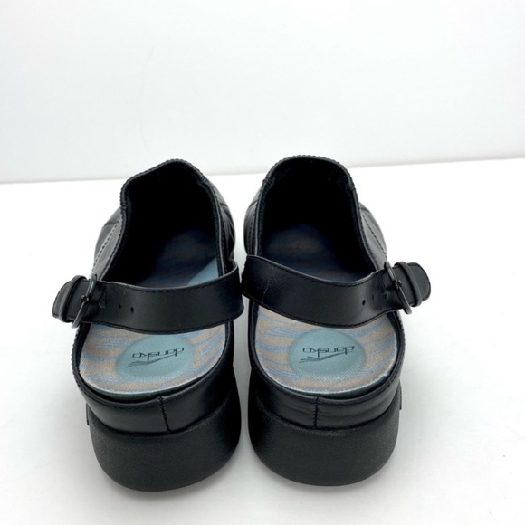 Dansko Leather lightweight Slingback Professional Clogs in Black - Picture 9 of 11